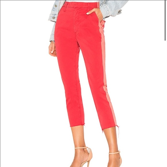 mother red jeans